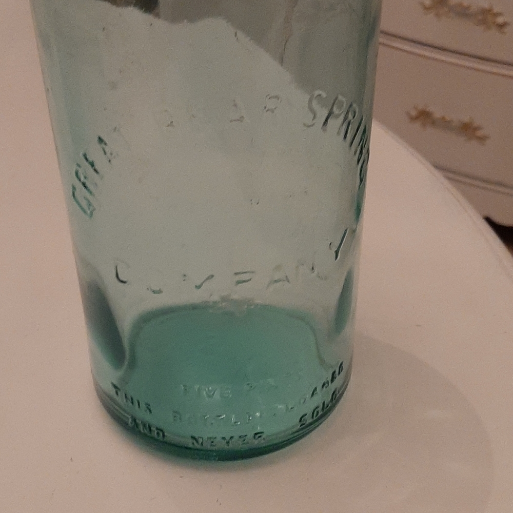 Great Bear Spring Water Bottle. Antique